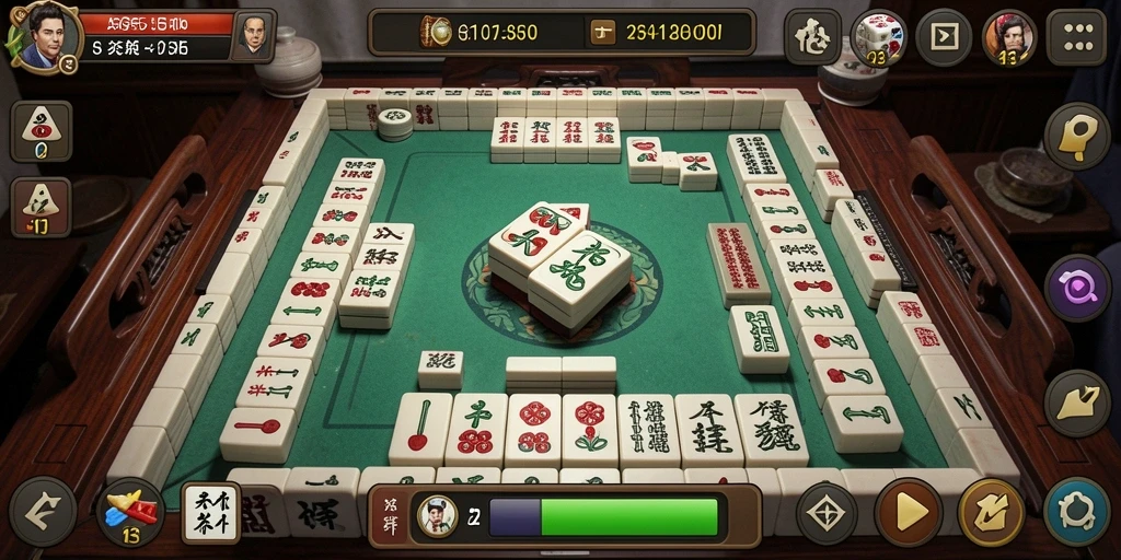 Tampilan gameplay menawan dari ASG55 yang menampilkan keseruan Mahjong.