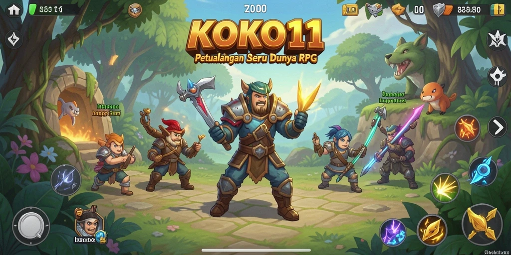 Tampilan gameplay KOKO11 yang penuh aksi dan strategi.