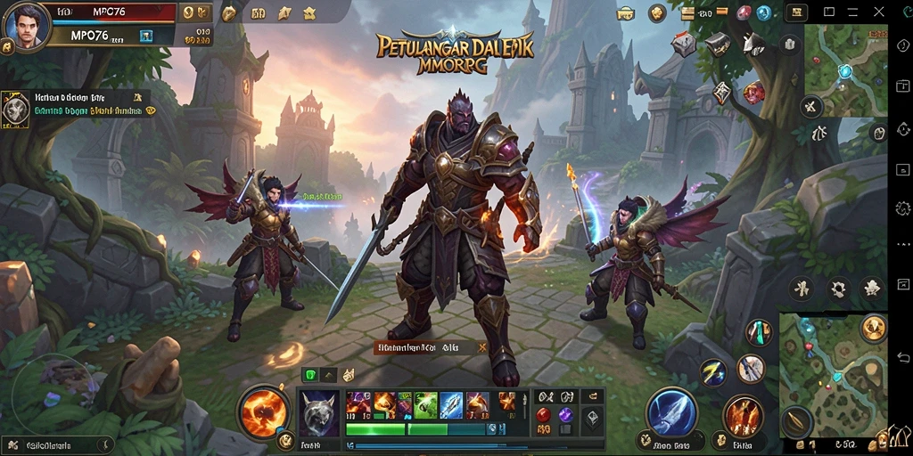 Tampak aksi seru dalam gameplay MPO76 MMORPG yang menarik.
