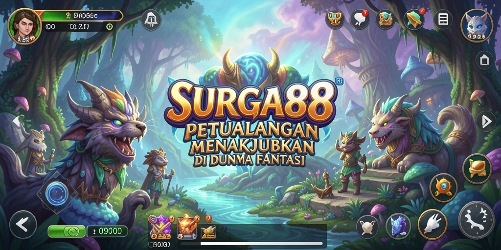 Screenshot gameplay SURGA88 menampilkan aksi petualangan yang mendebarkan.