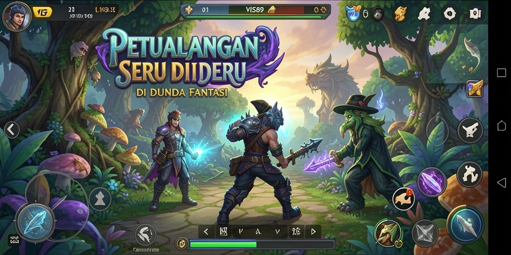 Tangkapan layar menunjukkan gameplay seru di dunia petualangan.