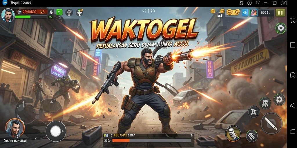 Tangkapan layar utama menunjukkan aksi seru dalam WAKTOGEL.