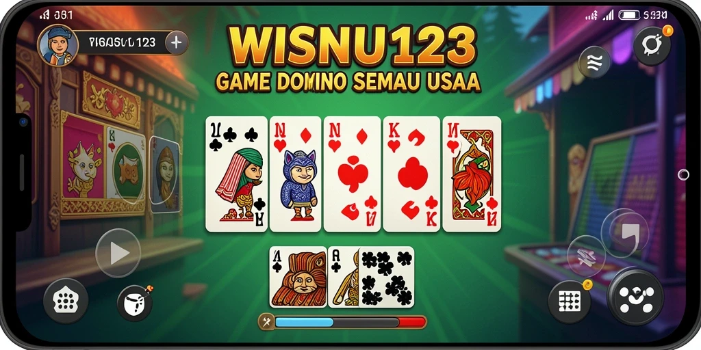 Screenshot gameplay WISNU123 menampilkan keseruan bermain Domino.