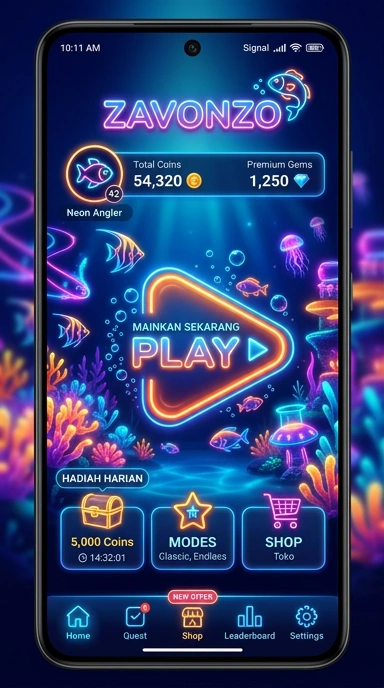 Screenshot fitur pencarian cepat di aplikasi zavonzo.
